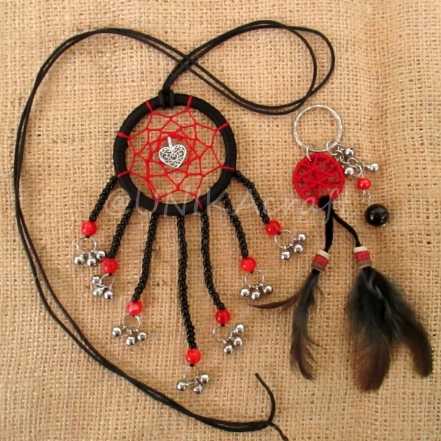 dreamcatcher, kalung, necklace, handmade, unikacraft, ethnic